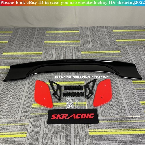 Black+Red ABS Rear Roof Wing Spoiler Kits Fit For Hyundai Veloster 2012~2017 - Picture 4 of 13