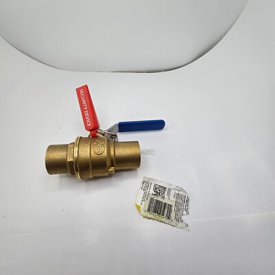 Everbilt 1 inch SWT X 1 inch SWT Full Port Lead Free Brass Ball Valve