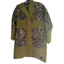 Scotch & Soda Bnwot Green Quilted Khaki Coat Xs Uk 6-8 Rrp £389