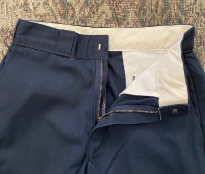 VTG 80s 90s Dickies Pants 28x33 Navy Blue Made In USA Chino Skate