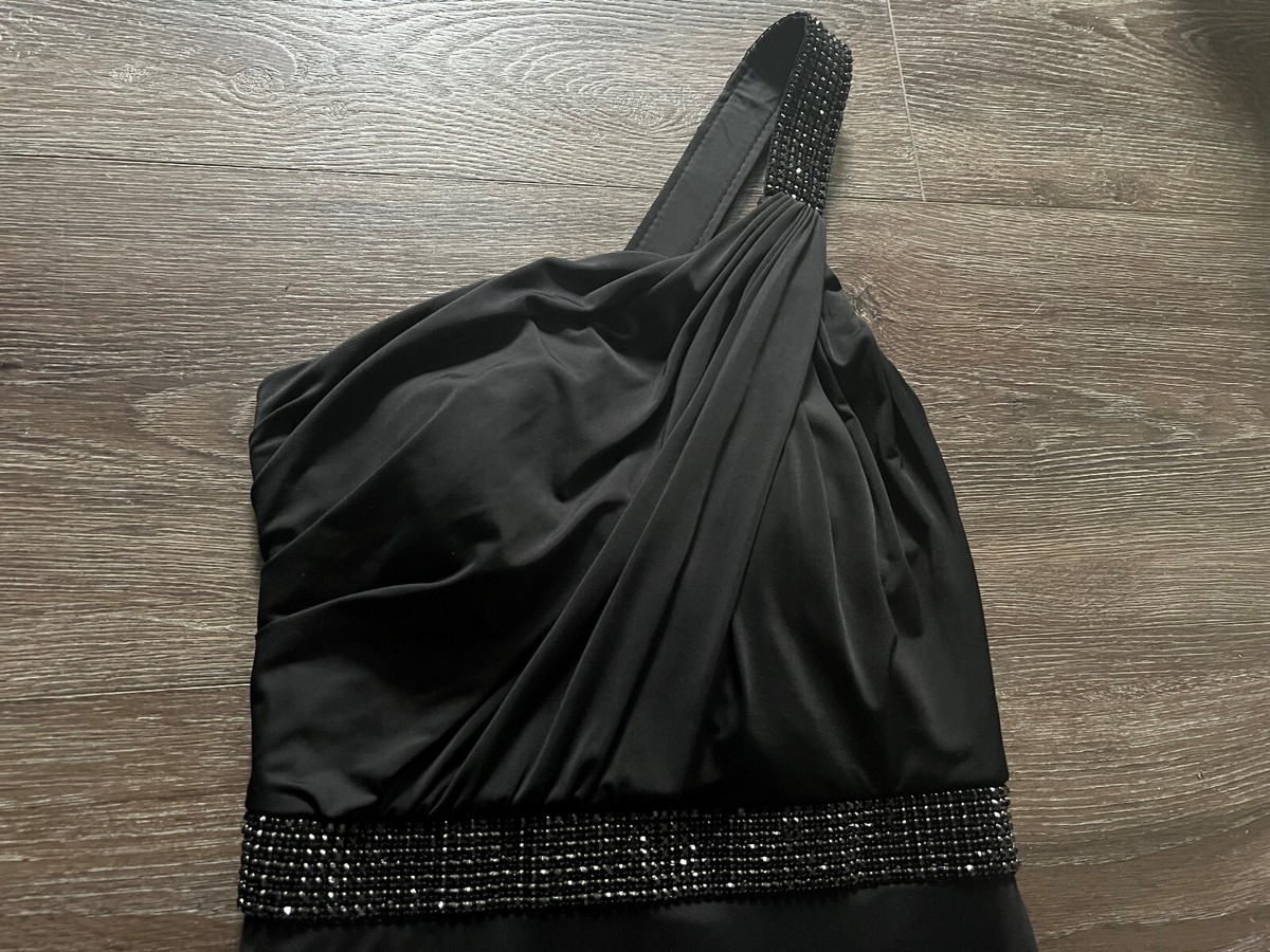 B Darlin Womens juniors Black long lined dress sleeveless 5/6 | eBay