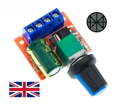 DODGE DESIGNS 6V 12V 24V 35V PWM DC Motor Speed Regulator 5A 90W Control Switch Module