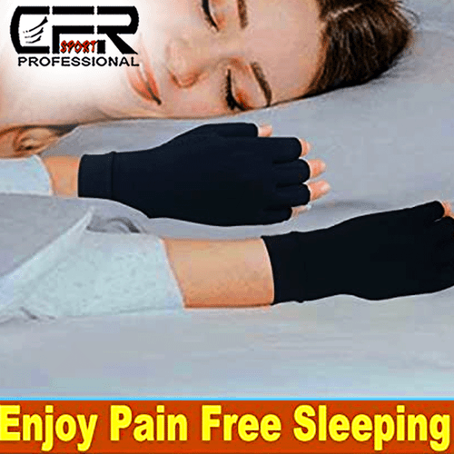 Copper Wrist Hand Brace Support Sleeves Gloves Carpal TunnelArthritis Long Arm - Picture 13 of 19