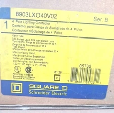 NEW NOS - SQUARE D 8903 LX040 V02 SER B Mechanically Held Lighting Contactor