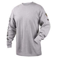 Revco Black Stallion Gray 7 oz. FR Cotton Knit Long-Sleeve T-Shirt Size Large