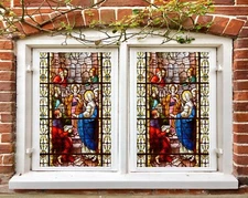 3D Crowd A378 Window Film Print Sticker Cling Stained Glass UV Sinsin