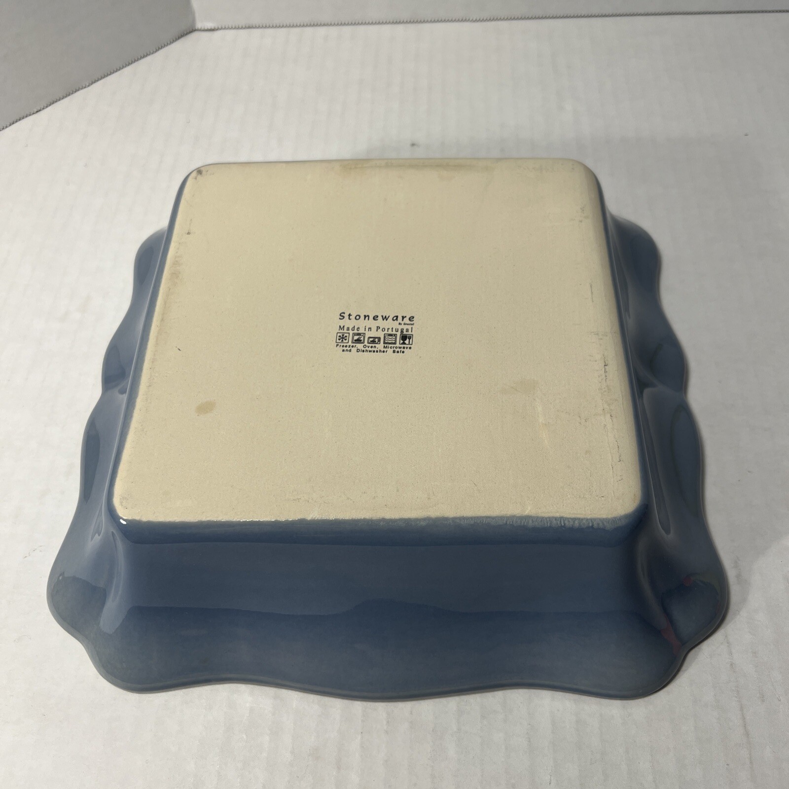 Grestel Portugal 10” Light Blue Square Stoneware Baking Dish/Casserole