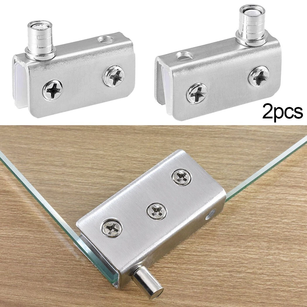 Door Hinges Glass Metal Pivot For 5 8mm Glass Adjustable Clamp eBay