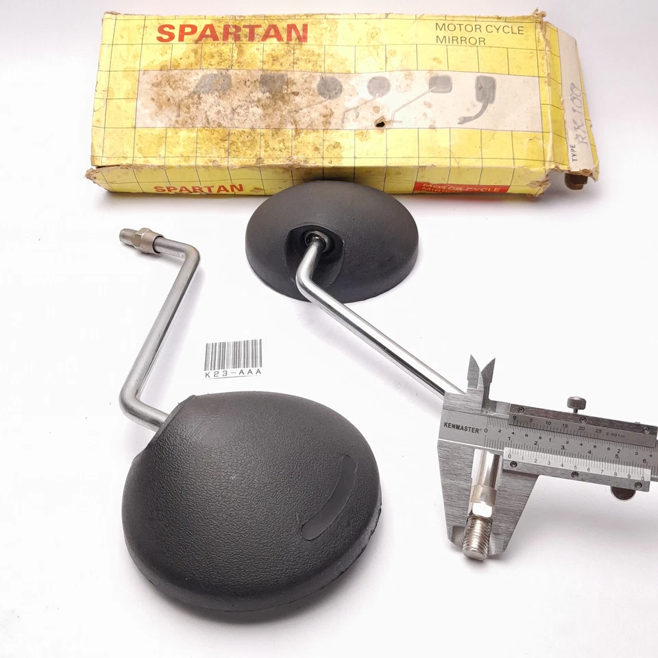 Espejos retrovisores Yamaha RX100 DT100 DT125 Mayfit RD80MX RS100 RS125 200 TY125 FS1 NUEVOS #9 Foto 4 de 4