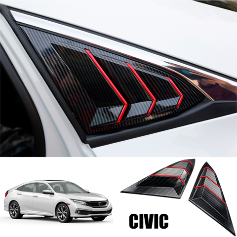 2016-2020 Honda Civic Sedan Carbon Fiber Side Vent Air Louver Cover