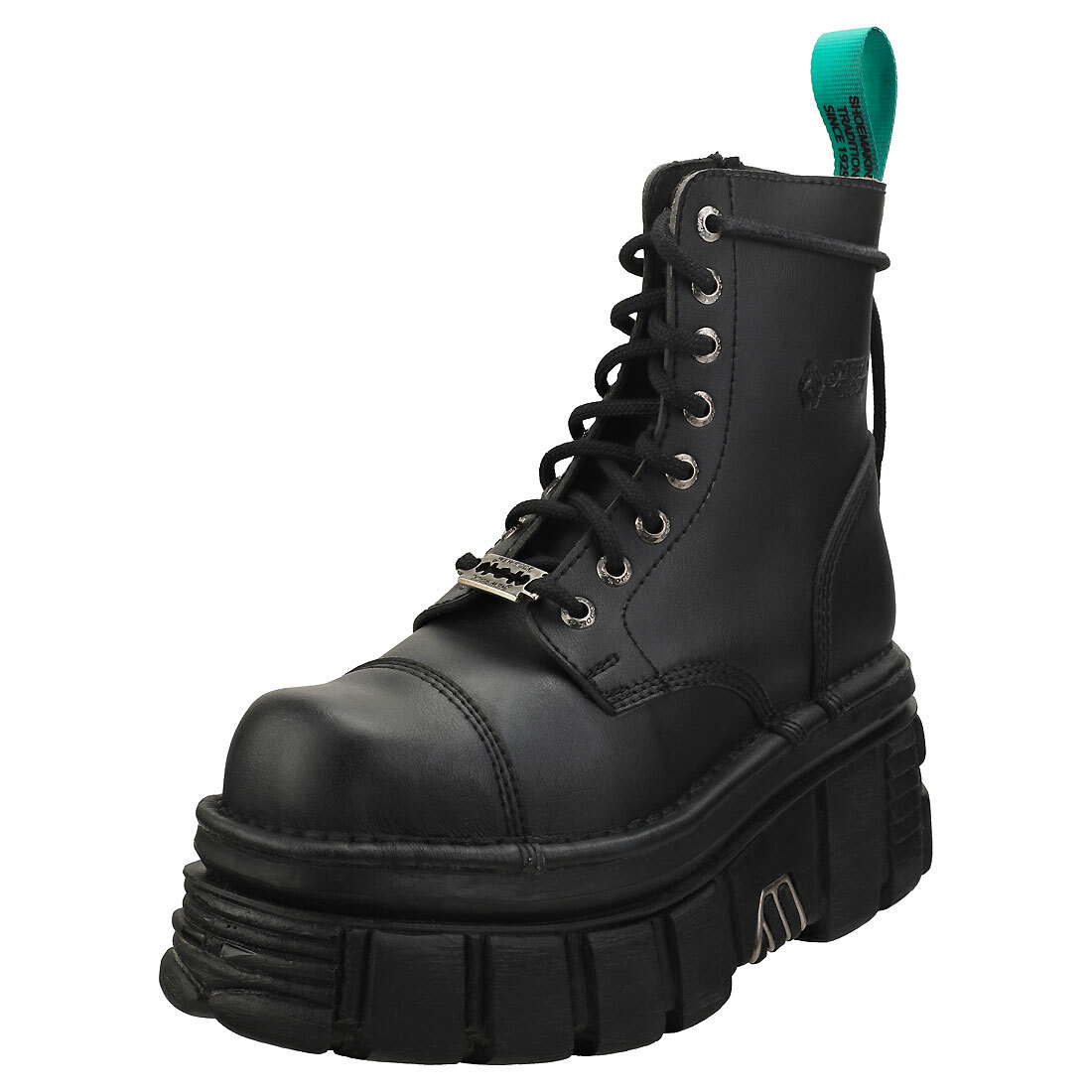 New Rock Combat Vegan Unisex Black Stivali Platform - 40 EU
