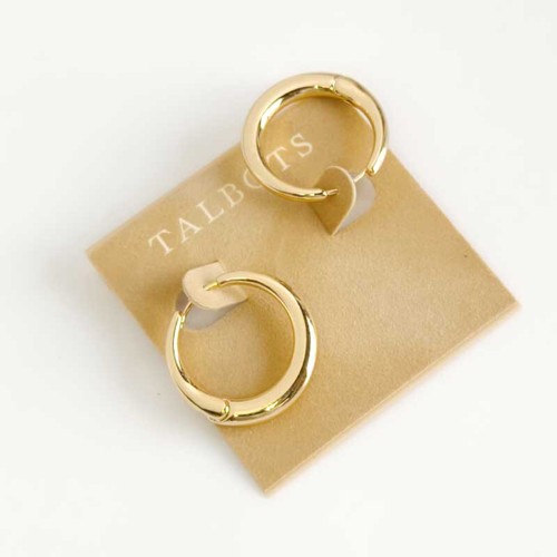 25mm Talbots Minimalist Bold Hoop Earrings Chic Women Versatile Everyday Jewelry - Picture 2 of 4