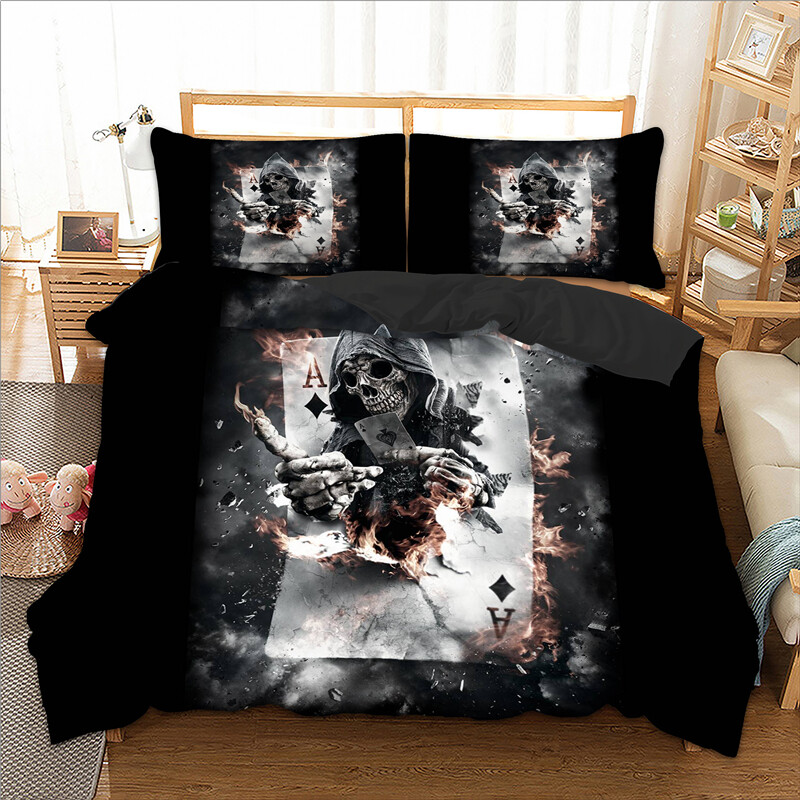 skull pillow shams