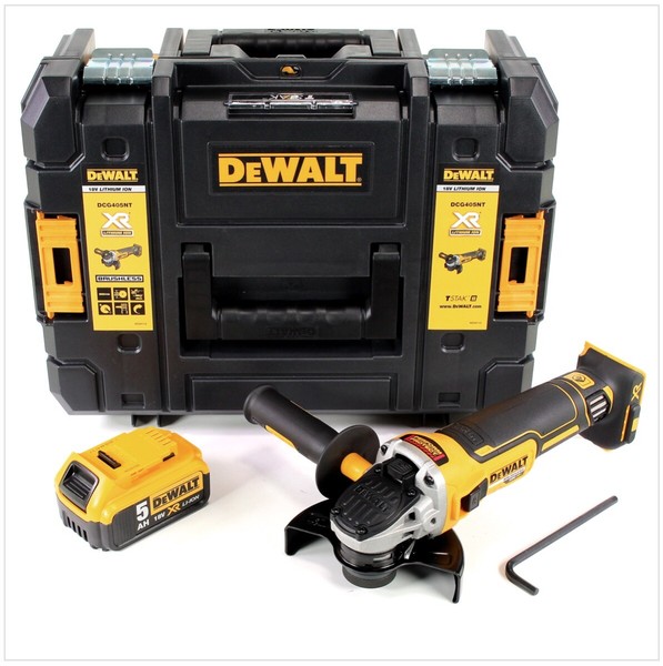 Dewalt Dcg 405 Nt Akku Winkelschleifer 18 V 125 Mm + 1X Akku 5,0 Ah + Tstak-image