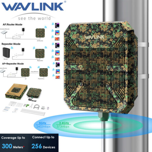 WAVLINK Outdoor WiFi 6 Router Extender AX3000 Wireless Access Point Long Range