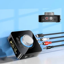 Bluetooth Wireless Audio Adapter Display/USB/AUX/RCA 4in1 for Home Car Stereo US