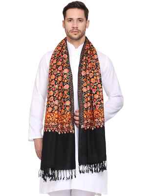 New Gift Floral Men's Paisley Wool Jamavar Shawl Jacquard