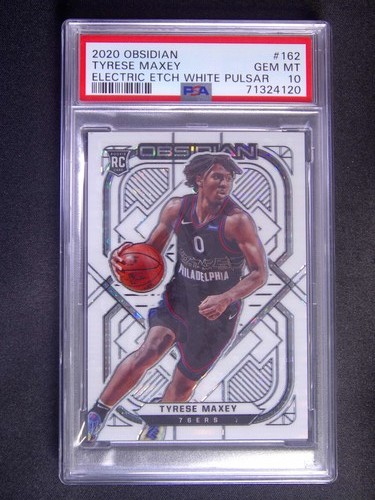 2020-21 Panini Obsidian Tyrese Maxey #162 RC Rookie White Pulsar PSA 10