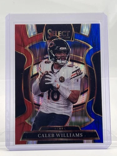2025 Panini Select - Concourse Caleb Williams #73 Red & Blue Shock Prizm