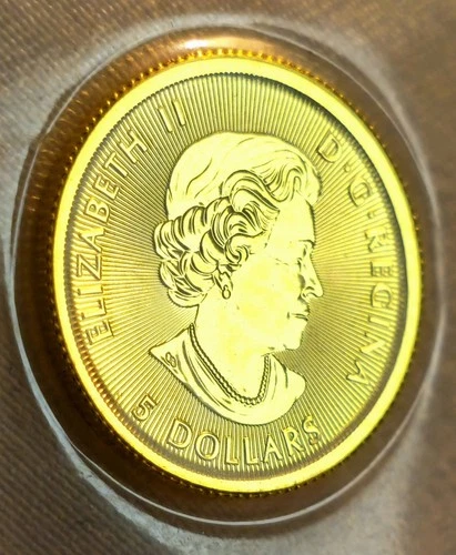 2020 $5 Canadian 1/10 oz Gold Bald Eagle Elizabeth II .9999 Fine Gold Coin