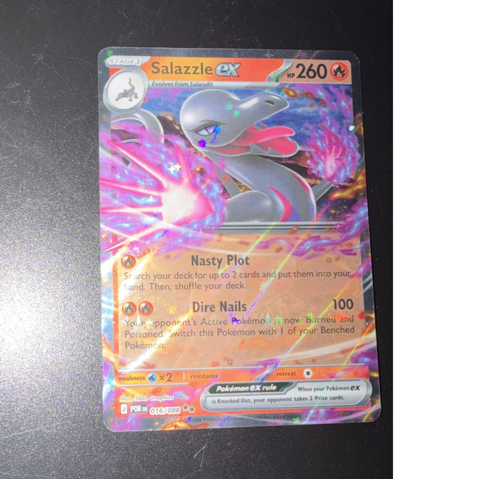 Salazzle ex EX 260 HP 016/088 POR Holo Pokémon TCG English Card | eBay