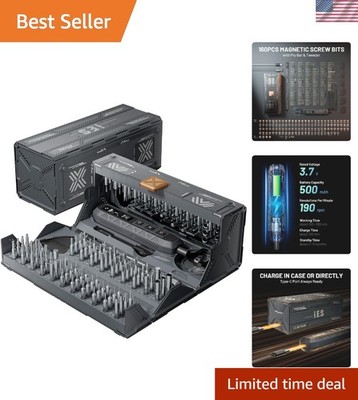 181 in 1 Electric Screwdriver Set with 160 Precision Bits - Stylish & Efficient