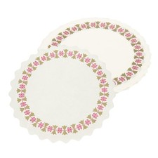 100pcs 5.51 Inch Round Lace Paper Doilies Disposable Paper Placemats