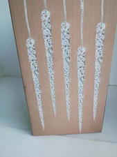 Vtg Klikel Clear Glass Icicle Ornaments - Winter Decorations for Christmas 36pc