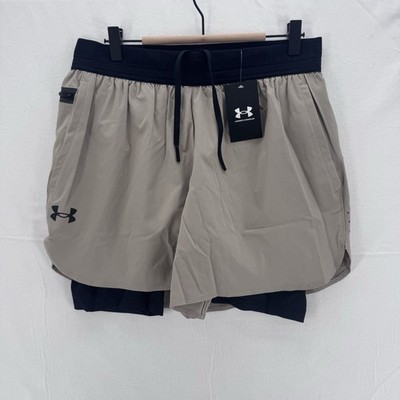 Under Armour Vanish Elite 2in1 Shorts Beige Men s Size Large 1378604-203 NWT
