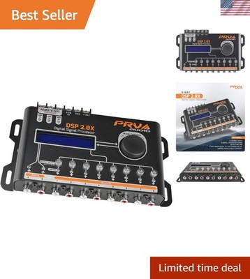Car Audio DSP 2.8X Digital Crossover and Equalizer 8 Channel Full Digital Sig...