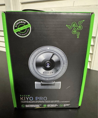 Razer Kiyo Pro Full HD Webcam 60fps Wide Angle USB Adaptive Light Sensor Black