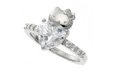 1.50CT Heart Lab Created Women Hello Kitty En...