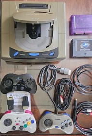 Sega Saturn Console s-video bundle w/Saroo & Psuedo-saturn. Wireless controllers