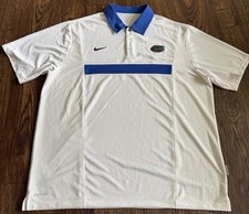 Florida Gators UF Nike Dri-Fit Polo Shirt Men's XL Short Sleeve Golf White