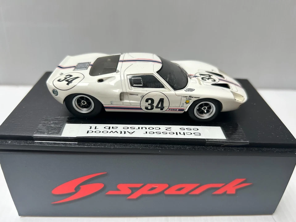 SPARK Modifié Ford GT40 #34 1000 Km De Paris 1966 Schlesser- Attwood 1/43 - Photo 4/4