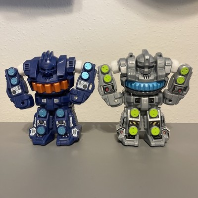 Tomy Air Hogs Smash Bots Lot 2 Silver and Blue No Battery & Remote
