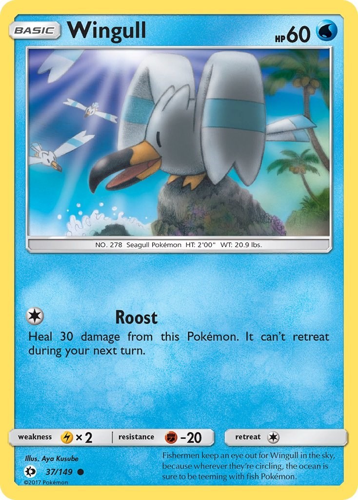 Wingull - [SM01 - 37/149] - LP - Reverse Holofoil - SM Base Set - Pokemon