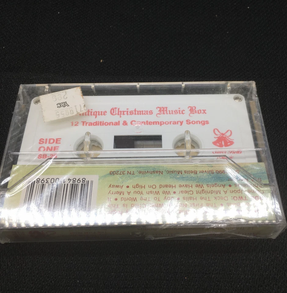 Antique Christmas Music Box cassette tape 12 Tunes 1990 SEALED New SB 25 Foto 2 de 2
