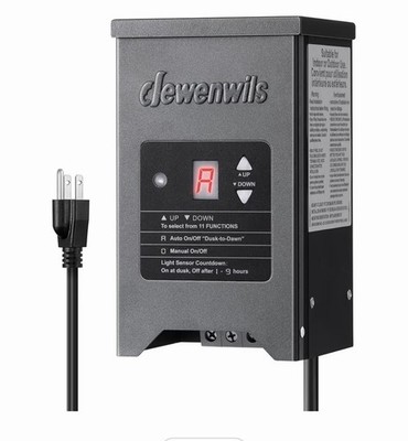 DEWENWILS 150W Low Voltage Landscape Lighting Transformer, 120V to 12/15V AC,