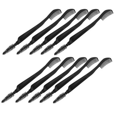 10pcs Dual Use Eyebrow Brush and Eyelash Comb Makeup Tool for Women