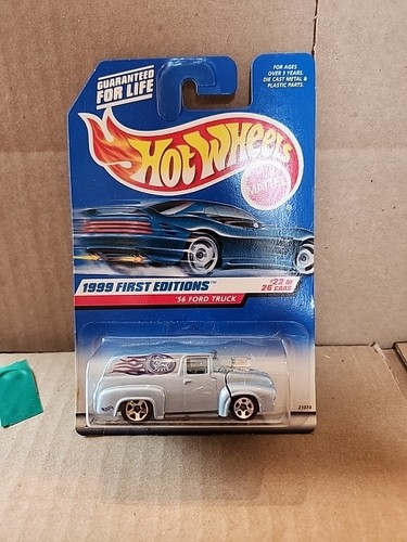 1999 Hot Wheels #927 First Editions 22/26 '56 FORD TRUCK Light Blue w/Chrome 5Sp - Picture 1 of 2