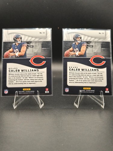 Pair of Caleb Williams 2024 Panini Illusions Rookie #13 (Base) – 2 Cards – NM - Picture 2 of 2