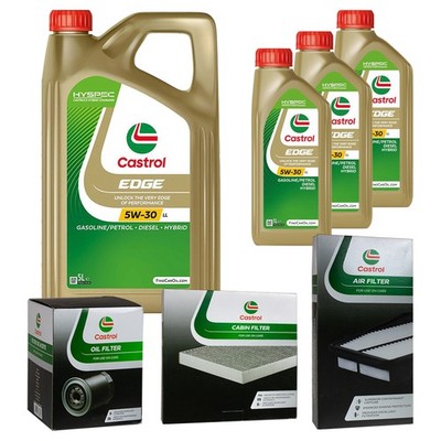 CASTROL Inspektionspaket 8 L EDGE Titanium 5W-30 LL für Audi Q7 3.0 TFSI