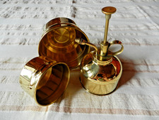 Messing Blumensprüher, Wasserzerstäuber, neu mit 2 Messingübertöpfe