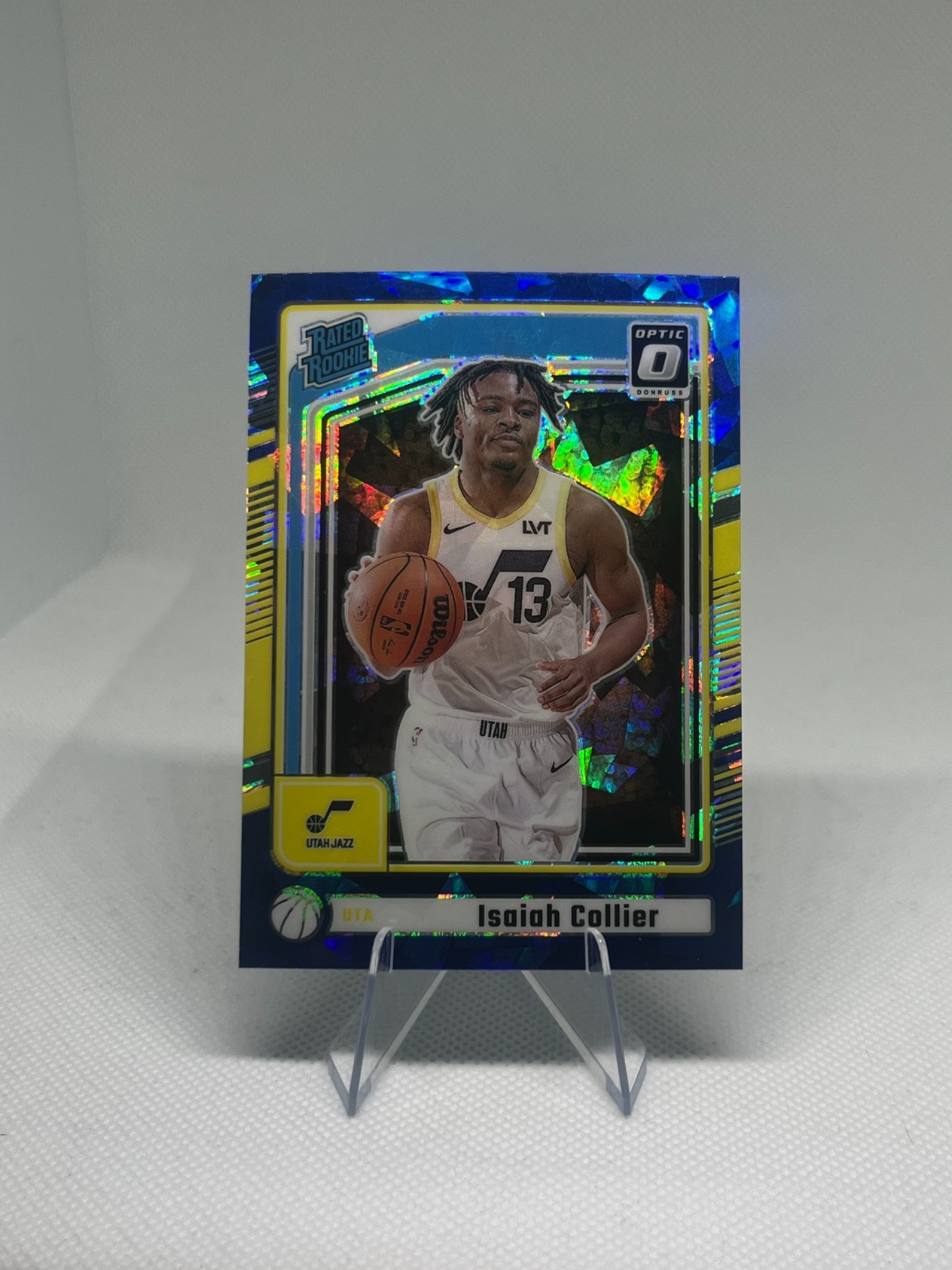 2024-25 Panini Donruss - Optic Preview Isaiah Collier #P-237 Blue Cracked Ice RC