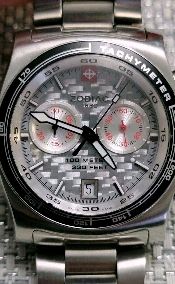 RARE Zodiac Super Sport Timer ZO7501 Swiss Made Diver Men's Watch