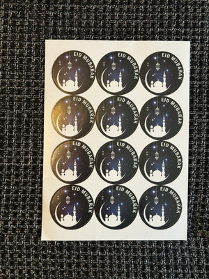 Eid Mubarak Sticker Aufkleber Geschenk Papier Festlich Bayram Scrape Book 
