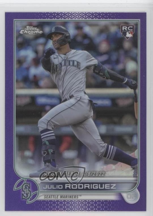 2022 Topps Chrome Update Rookie Debut Purple Refractor Julio Rodriguez sq1