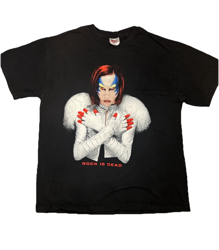 Camiseta De Colección Grande Marilyn Manson Rock is Dead Animales Mecánicos Winterland Foto 2 de 4