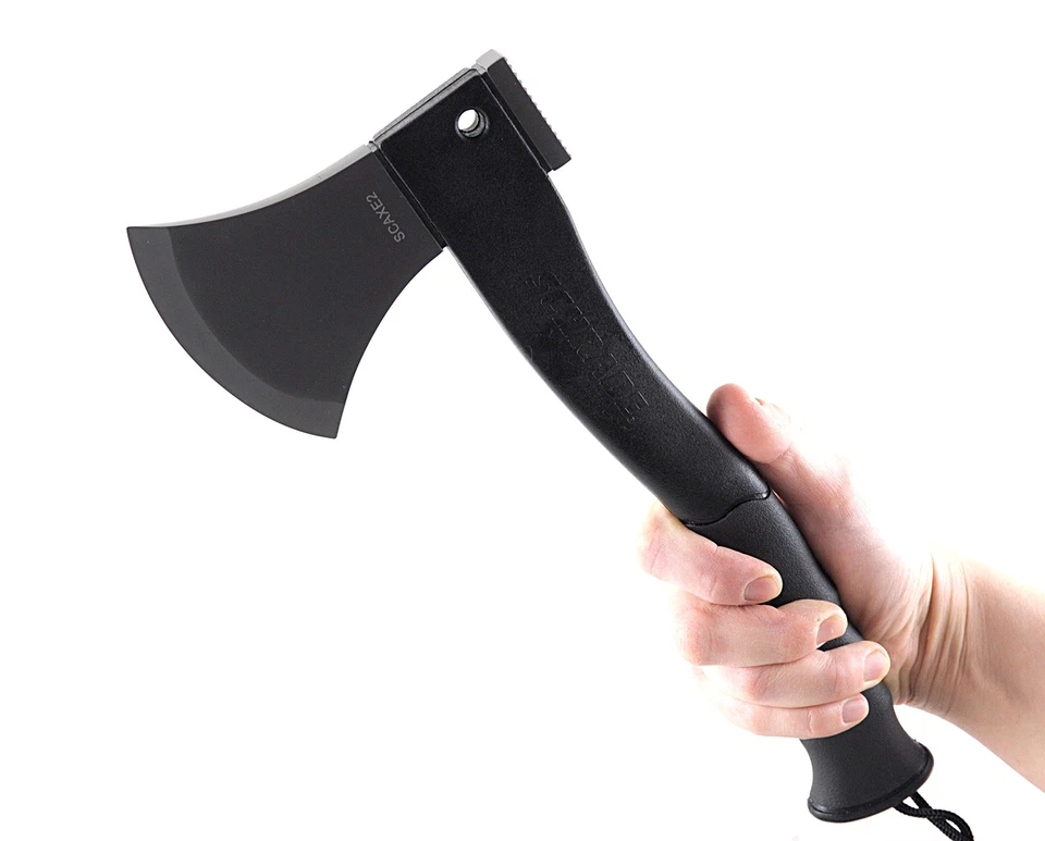 Hacha pequeña de acero inoxidable SCAXE2 11,8 pulgadas con hoja de 3,8 pulgadas y fibra de vidrio PA a... Foto 4 de 4